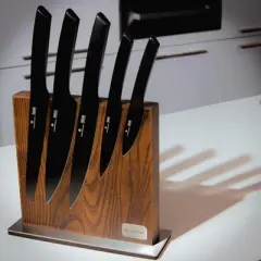 Zassenhaus Magnetic Knife Block, Ash Wood, 11" x 3.5"