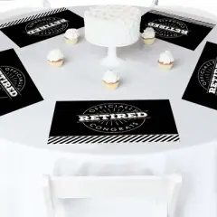 Big Dot of Happiness Happy Retirement - Party Table Decorations - Retirement Party Placemats - Set of 16