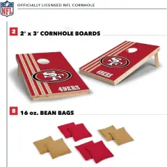 NFL San Francisco 49ers 2'x3' Wood Cornhole Set