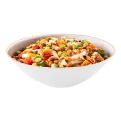 Smarty Had A Party 6 oz. White w/ Gold Rim Organic Plastic Dessert Bowls - 120 pcs