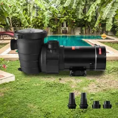 VEVOR Swimming Pool Pump 1.5HP 115V 1100W, Single Speed Pumps for Above Ground, Powerful Pool Pumps with Strainer Filter Basket, 5280 GPH Max. Flow