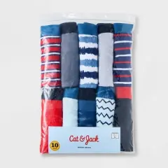 Boys' 10pk Striped Boxer Briefs - Cat & Jack&trade; Red/Blue