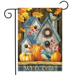 Briarwood Lane Garden Flag 18x12.5 For Outdoor Rustic Fall Birdhouse Welcome Garden Flag Flag For Fall Garden Flag Flags For Outside