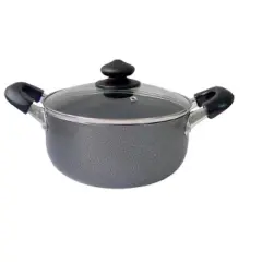Bene Casa Aluminum Dutch Oven 9.5 in. 5.2 qt Black