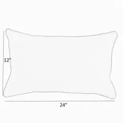 Sunbrella 2pk 6" x 24" x 12" Cabana Classic Lumbar Outdoor Throw Pillows Black/White