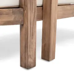 Christopher Knight 2pc Home Wendy Outdoor Acacia Loveseat and Coffee Table with Cushions Brown/Beige