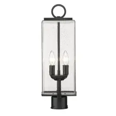 Sana Outdoor Aluminum Fixture - 2 Bulb, Dimmable, Wet Rated, 7"W x 20.25"H, Matte Black