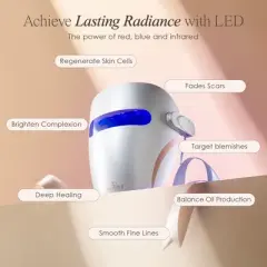Project E Beauty Lumamask Pro Led Light Therapy Face Mask | Red Light Therapy | Blue Led Face Mask | Collagen Boost | Anti-Wrinkle