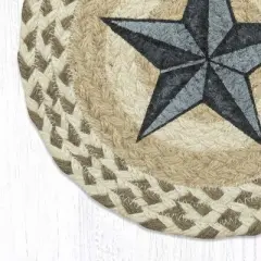 Earth Rugs Hand-Stenciled Barn Star Jute Trivet &ndash; Natural Fiber Hot Pad for Country Kitchens
