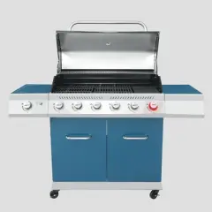 Royal Gourmet 6-Burner BBQ Liquid Propane 74000 BTU Gas Grill Blue