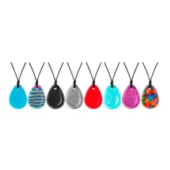 Chewigem Raindrop Chewable Pendant, Blue Shimmer