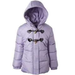 Pink Platinum Toddler Girl Diamond Quilt Toggle Puffer Jacket