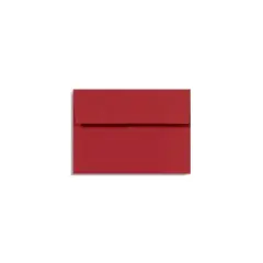 LUX 5 3/4" x 8 3/4" 60lbs. Square Flap Envelopes W/Glue Holiday Red 14257-50