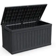 Okak 230/260 Gallon Waterproof Outdoor Storage Box, Deck Box with Lockable Lid, Patio Storage Box for Outdoor Cushions, Garden Tools