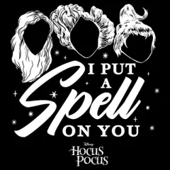 Men's Hocus Pocus I Put a Spell on You Silhouette  T-Shirt - Black - 3X Big Tall