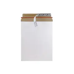 JAM Paper Stay-Flat Photo Mailer Stiff Envelopes w/Self-Adh Closure 9.75x12.25 5PSW