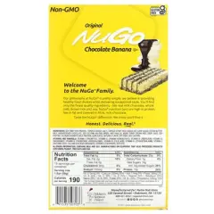 NuGo Nutrition Chocolate Banana Bars, 15 Bars, 1.76 oz (50 g) Each