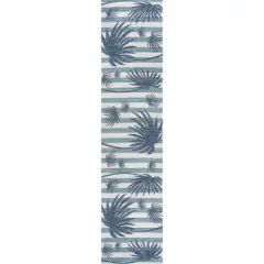 JONATHAN Y Veronica Classic Beach Stripe and Palm Leaf Indoor/Outdoor Area Rug