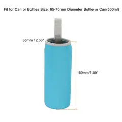 Unique Bargains Neoprene Non-Slip Protective Insulator Carrier with Strap 17oz Water Bottle Sleeves 8 Pcs