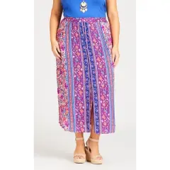 Women's Plus Size Tuscan Maxi Skirt - purple | AVENUE