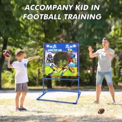 VATOS Football Toss Target Games with 4 Inflatable Footballs Family Party Game for Adults and Kids