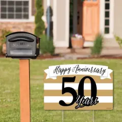 Big Dot of Happiness We Still Do - 50th Wedding Anniversary - Anniversary Party Yard Sign Lawn Decorations-Happy Anniversary 50 Years Party Yardy Sign