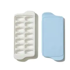 OXO 2pk Ice Cube Tray Light Blue: Plastic, 14 Cavities, Dishwasher-Safe, Ice Tray with Lid