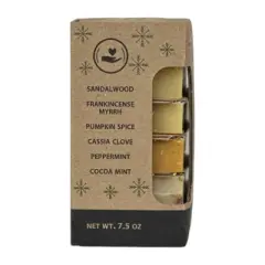 Holiday Soap Sampler | Festive 6-Piece Herbal Bar Soap Collection in Gift Box | Seasonal Plantlife Favorites