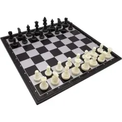 MOVSSOU Magnetic Chess Set Foldable Board Games 15"