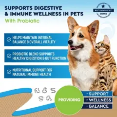 Beloved Pets Natural Intestinal Defense Herbal Cleanse for Dogs and Cats with Probiotic, Advanced Broad Spectrum Formula Gut Health 2 Oz - 1 Pack