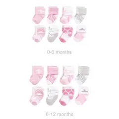 Hudson Baby Infant Boy Grow with Me Cotton Terry Socks, Royal, 0-6 and 6-12 Months