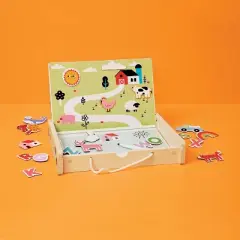 Magnetic Easel & Letters Set - 136pc - Gigglescape&trade;: Educational Toddler Activity, Letter Magnets, Creativity Focus