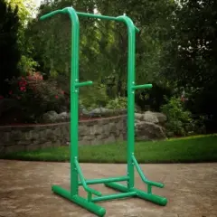 Stamina Products Outdoor Fitness Multi-Use Strength Training and Muscle Toning Power Tower for Complete Upper Body Workouts, Green