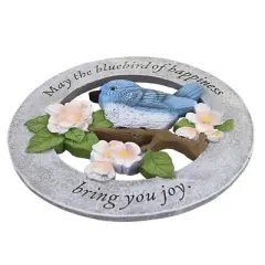Home & Garden 11.5" Bluebird Garden Stone Yard Decor Flower Roman, Inc  -  Stepping Stones And Pathways