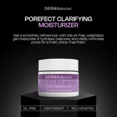 Picture Porefect Oil Free Facial Moisturizer, Pore Minimizer for Acne or Oily Skin, Daily Face Lotion for Men & Women with Zinc & Copper Peptides