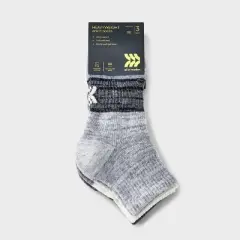 Women's 3pk Heavyweight Cushioned Colorblock Ankle Socks - All in Motion&trade; 4-10