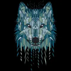 Women's Design By Humans Geometric Wolf By jun087 Racerback Tank Top