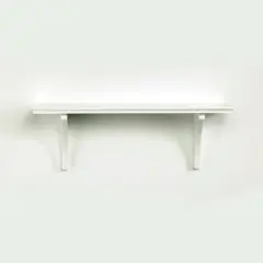 7.5" x 35" Mission Shelf with Bracket White - InPlace
