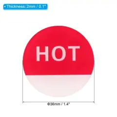 Unique Bargains Acrylic Decor Home Business Round Self Stick Hot/Cold Water Label
