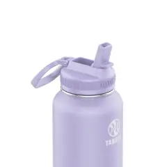 Takeya Actives 32oz Stainless Steel Water Bottle with Straw Lid - Lavender Field