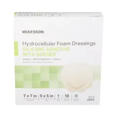 McKesson Foam Dressing 7 x 7" Sacral with Border Film Backing
