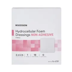McKesson Foam Dressing, Non-Adhesive, 4 x 4 in