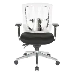 Contoured Plastic Back Manager's Chair White - OSP Home Furnishings