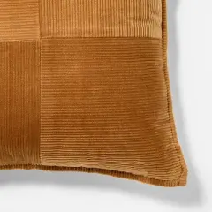 Square Pieced Corduroy Pillow Rust - Threshold designed with Studio McGee