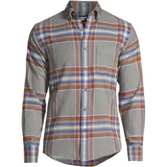Lands' End Men's Tailored Fit Flagship Flannel Shirt