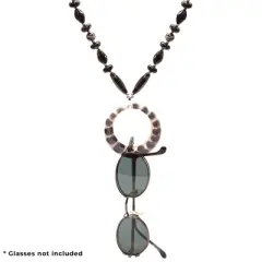 Eyeglass Necklace Calabria EC-5-E Eye Catcher Hang Loop 20"In Gold Brown Yellow