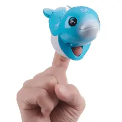 Fingerlings Baby Light-up Dolphin - Blues (Blue) - Interactive Toy