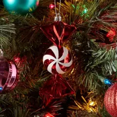 Peppermint Candy Christmas Tree Ornament Red/White - Wondershop&trade;