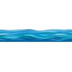 Eureka&reg; Seas the Day Waves Deco Trim&reg;, 37 Feet Per Pack, 6 Packs