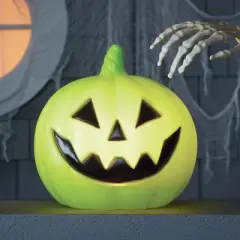 8" Lit Pumpkin Blow Mold Halloween Decorative Prop - Hyde and EEK! Boutique&trade;